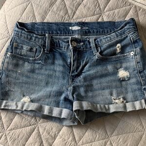 Old Navy Women's Ripped Jean Shorts - Blue
